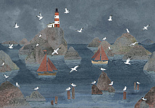 Синие фотообои Factura KIDS LIGHTHOUSE 6
